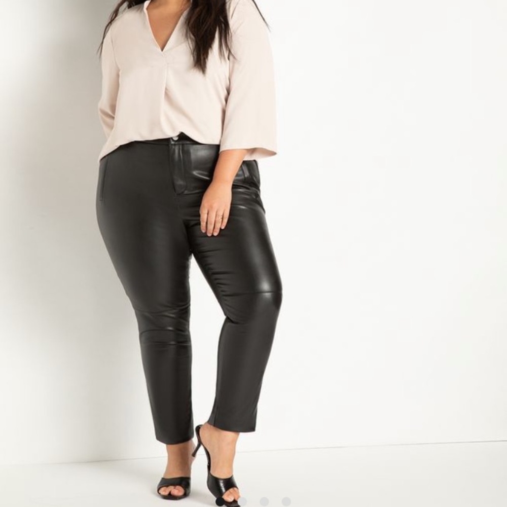 Gena fit faux leather pants